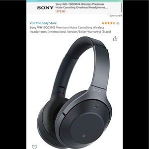 Sony wireless noise canceling stereo headset